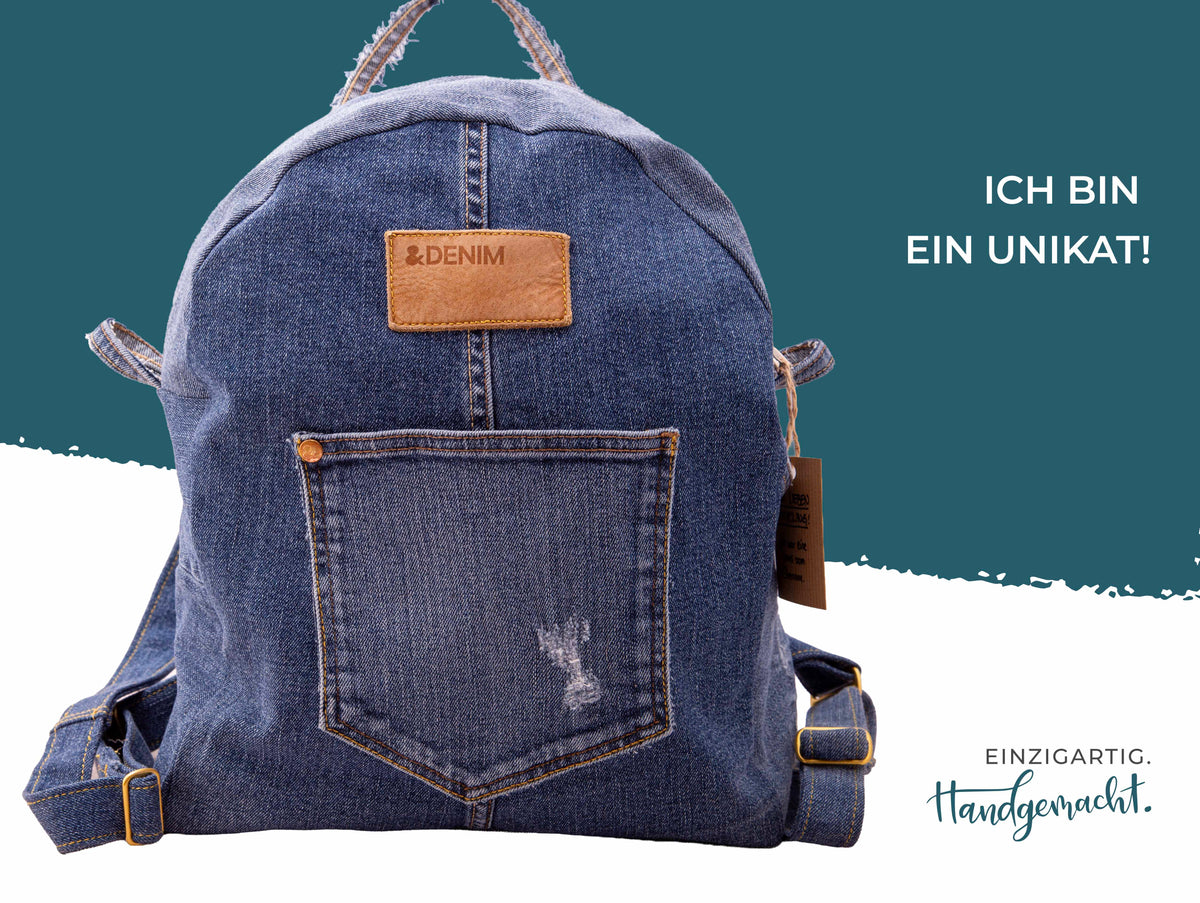 RucksackLiebe „Jeansreise“ – Upcycling-Rucksack aus Jeans