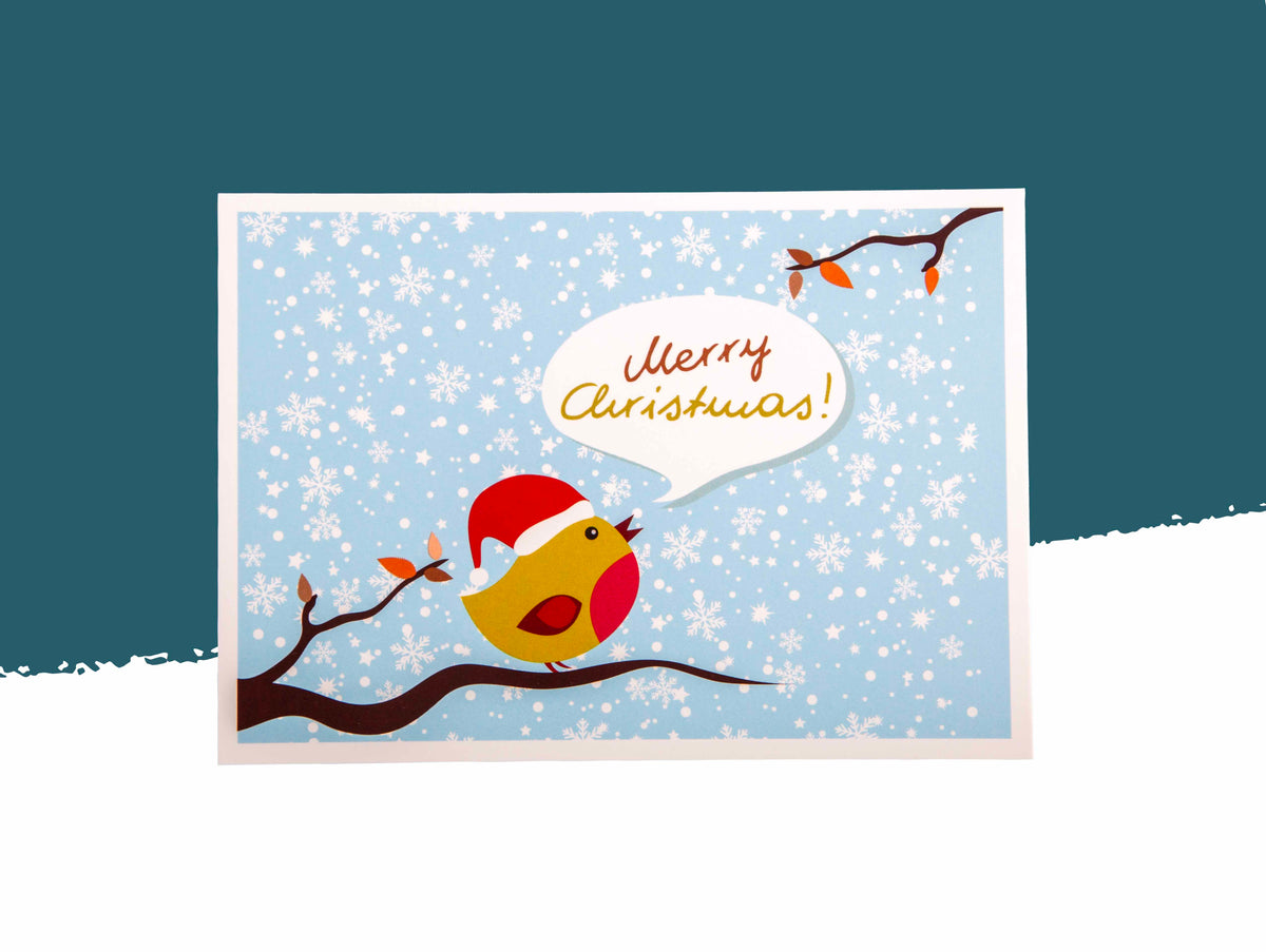 Winterfreude – Himmelblaue Weihnachtsgrüße