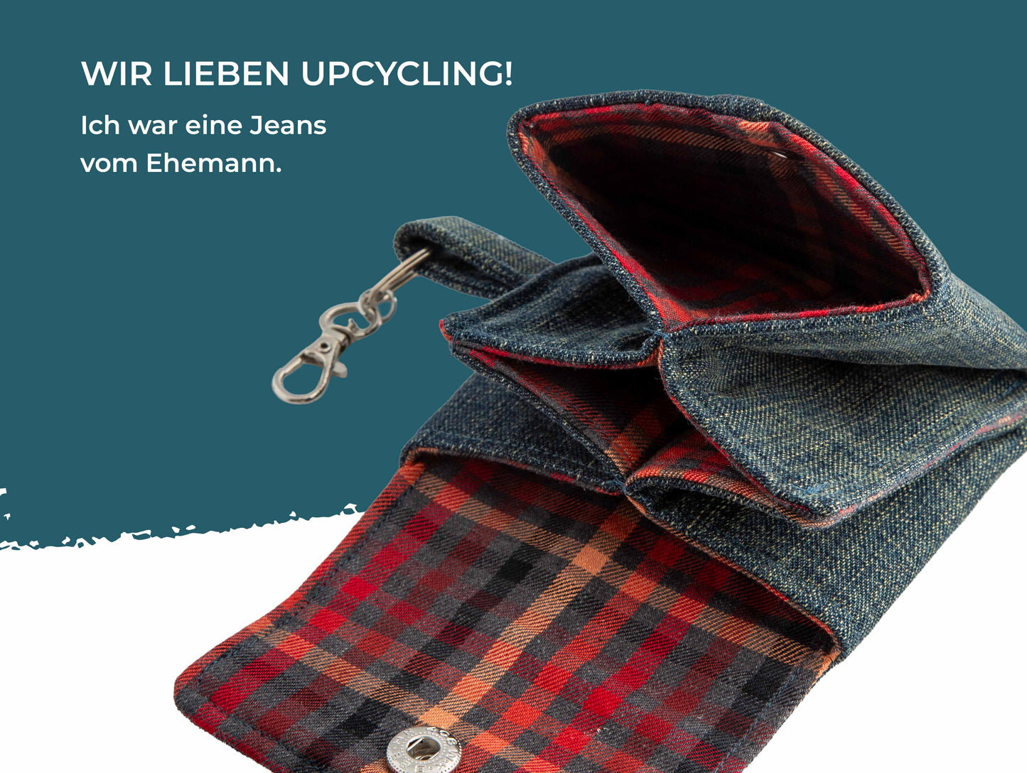 Geldbeutel Denim Check