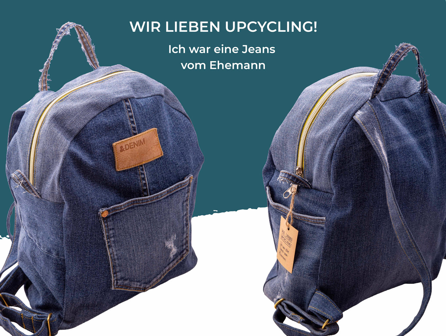 RucksackLiebe „Jeansreise“ – Upcycling-Rucksack aus Jeans