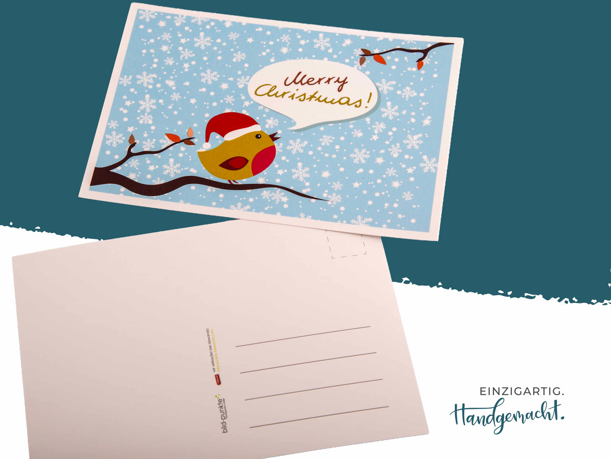 Winterfreude – Himmelblaue Weihnachtsgrüße