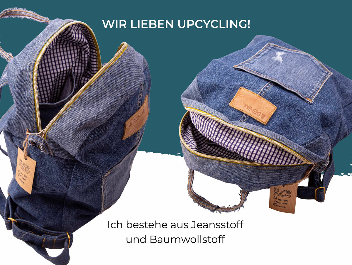 RucksackLiebe „Jeansreise“ – Upcycling-Rucksack aus Jeans