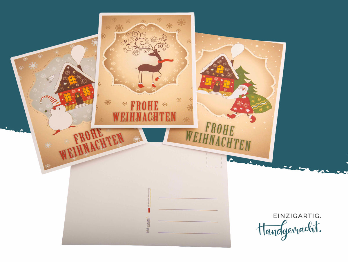 Weihnachtszauber – Festliches Postkartenquartett