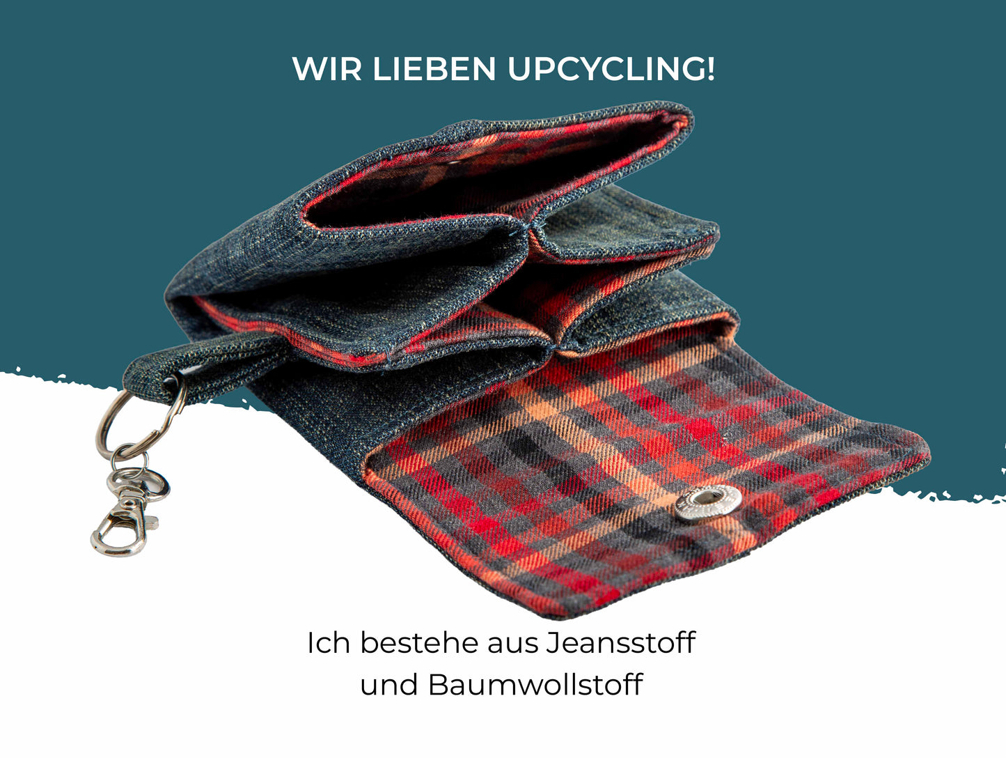 Geldbeutel Denim Check