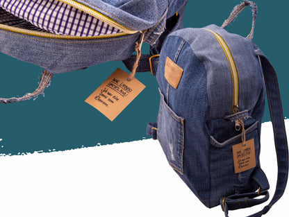 RucksackLiebe „Jeansreise“ – Upcycling-Rucksack aus Jeans