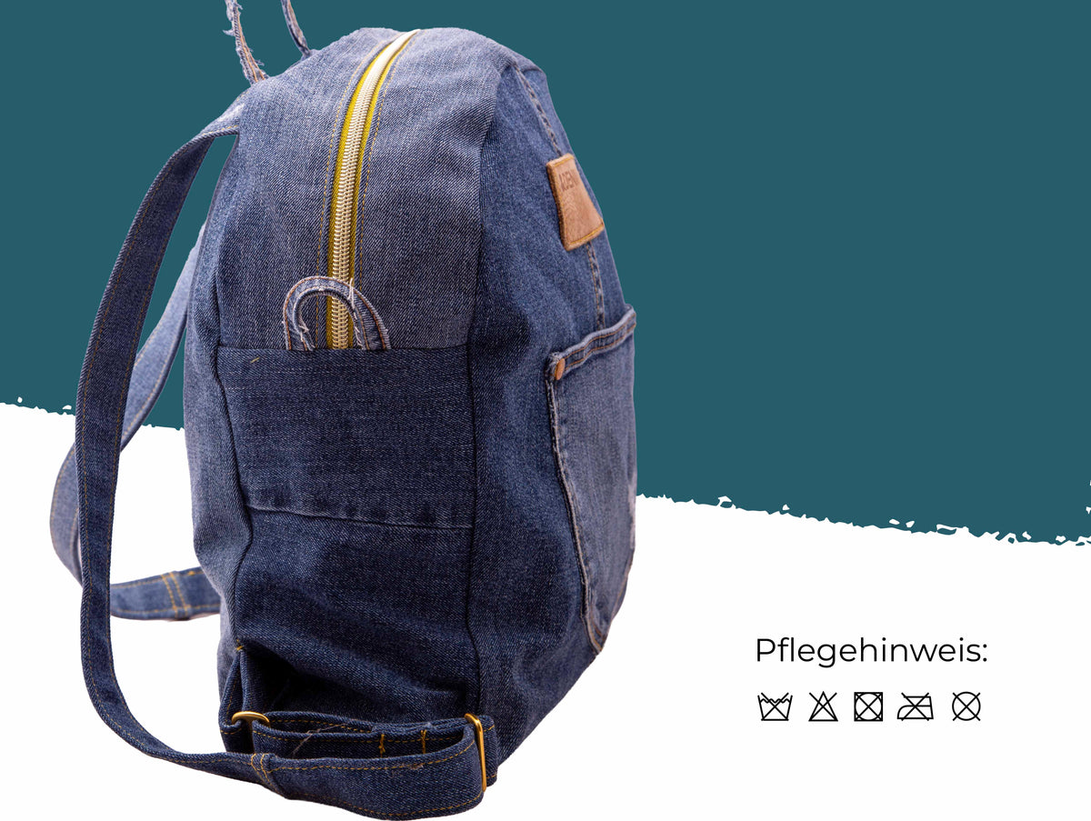 RucksackLiebe „Jeansreise“ – Upcycling-Rucksack aus Jeans