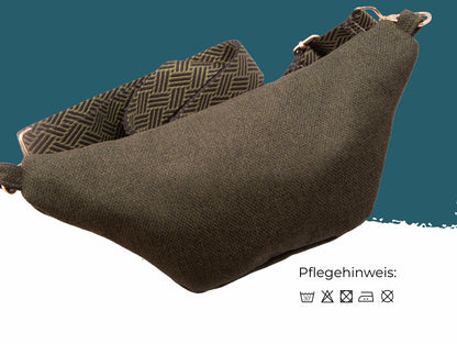 Bauchtaschenliebe „Waldweg“ – handgemachte Unisex-Bauchtasche in Olivgrün